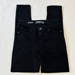 The Limited 6 Denim Skinny Coated Black Distressed Black Jeans